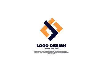 abstract creatief idee beste logo elegant geometrisch bedrijfs- en bedrijfslogo-ontwerp vector