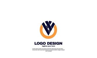 voorraad abstract creatief idee beste logo schattig zakelijk bedrijf bedrijfslogo ontwerp vector