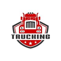 transport vrachtwagen schild logo vector