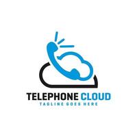 cloud telefoon technologie logo vector