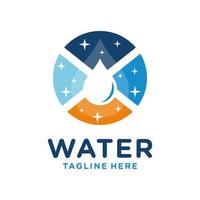 modern logo voor de mineraalwaterindustrie vector