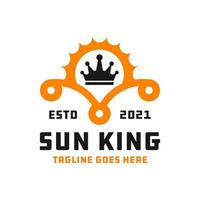 zonnekoning illustratie logo vector