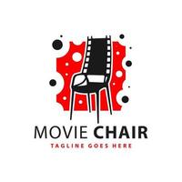 film stoel illustratie logo ontwerp vector