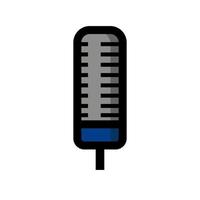 microfoon voor podcasts, interviewobjecten vector eenvoudige platte ontwerpillustratie