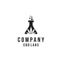 CBD labs cannabis logo ontwerp inspiratie vector