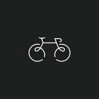 fiets, fietsen, racefiets minimalistische logo-ontwerpinspiratie vector