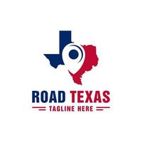 Texas City Travel Logo-ontwerp vector