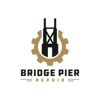 brug pier bouw illustratie logo vector