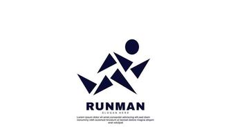 voorraad vector abstract creatief inspiratie logo voor running man levering sport fitness