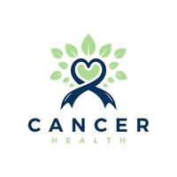 natuurlijke kankerbehandeling illustratie logo vector
