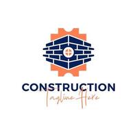 baksteen constructie inspiratie illustratie logo vector