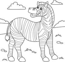 zebra kleurplaat voor kinderen vector