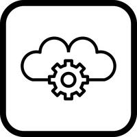 Cloud instellingen pictogram ontwerp vector