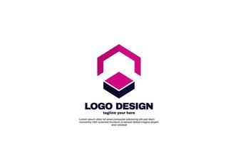 voorraad abstract creatief zakelijk bedrijf bedrijf eenvoudig idee zeshoek ontwerp logo element merk identiteit ontwerpsjabloon vector