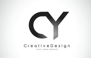 cy cy brief logo ontwerp. creatief pictogram moderne brieven vector logo.