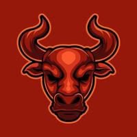 bull esport-mascotte voor sport- en esports-logo vector