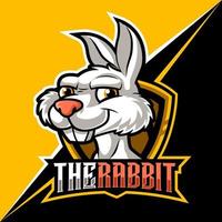 slechte konijntjes, mascot esports logo vectorillustratie voor gaming en streamer vector
