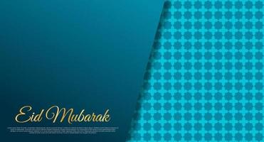 eid mubarak vakantiebanner met gouden handgeschreven inscriptie eid mubarak. vector illustratie