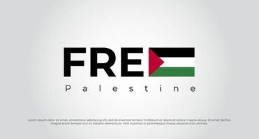 vrij Gaza, vrij Palestina. gratis palestina belettering achtergrond. gratis palestina concept vectorillustratie vector