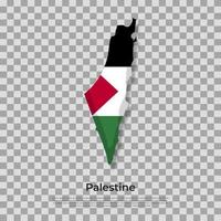 vector kaart vlag van palestina geïsoleerd op witte achtergrond