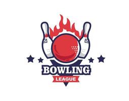 Bowling Fire-logo voor alle soorten teams en evenementen vector