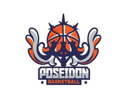 minimalis schild basketbal bal logo voor teams en evenementen vector