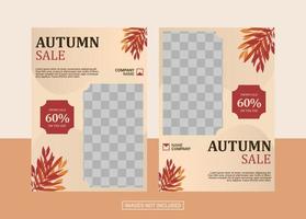 ontwerpsjabloon voor herfstflyer vector