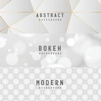 banner abstracte geometrische witte en grijze kleur achtergrond vectorillustratie. vector