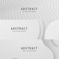 banner abstracte geometrische witte en grijze kleur achtergrond vectorillustratie. vector