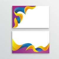 visitekaartje met elegant abstract 3d essay. vector