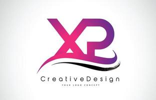 xp xp brief logo ontwerp. creatief pictogram moderne brieven vector logo.