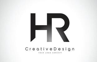 hr hr brief logo ontwerp. creatief pictogram moderne brieven vector logo.