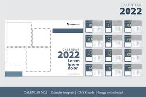 kalender 2022 ontwerp, het jaar van de tijger maandkaarten sjablonen, set van 12 maanden vector