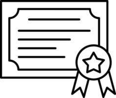 diploma pictogramstijl vector