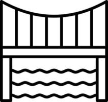 pictogramstijl brug vector