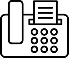 faxmachine pictogramstijl vector