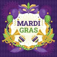 mardi gras masker achtergrond vector