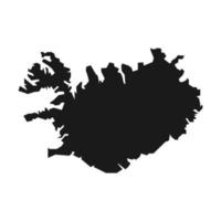 IJsland lege vector kaart geïsoleerd op een witte achtergrond. high-gedetailleerde zwarte silhouet kaart van ijsland.