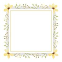 mooie bloem vierkante frame vector