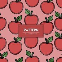 naadloze patroon appel fruit hand getekende vectorillustratie vector