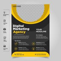 sjabloon voor digitaal marketingbureau flayer vector