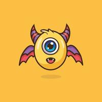 vector schattig monster in cartoon-stijl. buitenaardse stripfiguur gratis vector schattige illustratie