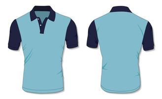 blauw poloshirt sjabloon vector