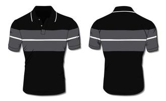 gestreept poloshirt sjabloon vector