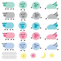 schattige schapen illustraties vector