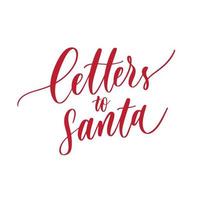 brieven aan de kerstman. hand belettering vakantie inscriptie. vector