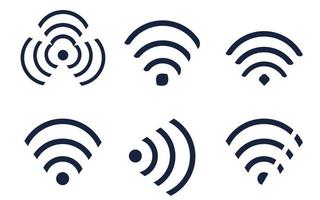 pictogrammen instellen wi-fi pictogram flat.on witte achtergrond. vector illustratie