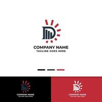 letter d financiële bedrijfsboekhouding logo vector