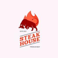 steakhouse label badge vector