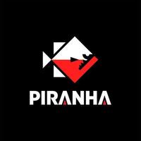 piranha geometrische vis vector